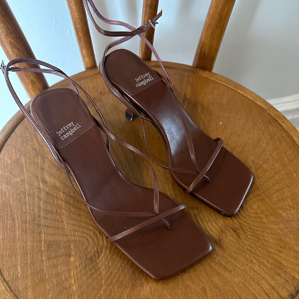 Jeffrey Campbell strappy kitten heels